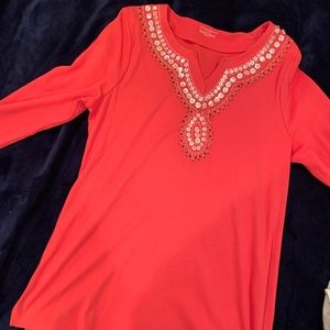 NWOT Charter Club "Missy" Salmon Tunic